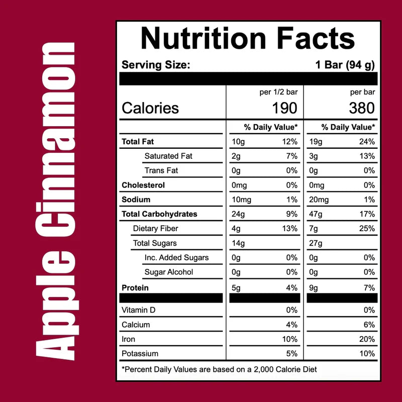 Off the Farm Apple Cinnamon Meal Bar – 12ct