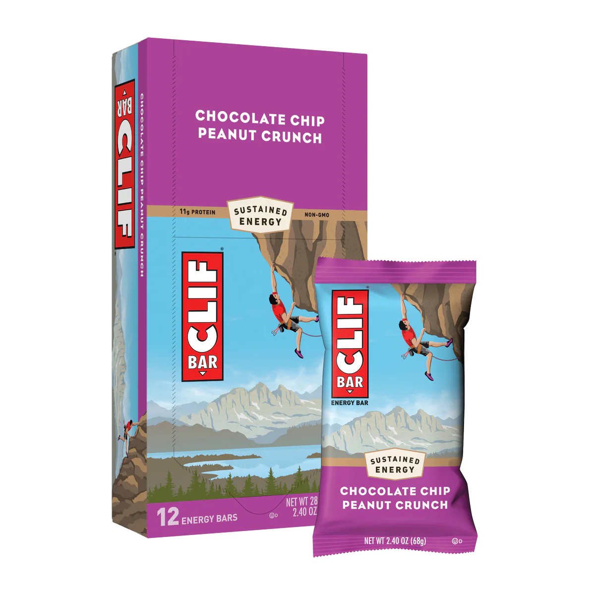 Clif Bar Chocolate Chip Peanut Crunch - 12/box