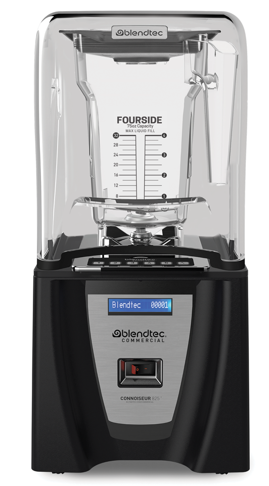 Blendtec Connoisseur 825 Blender with 2 FourSide Jars and Soft Black Lids