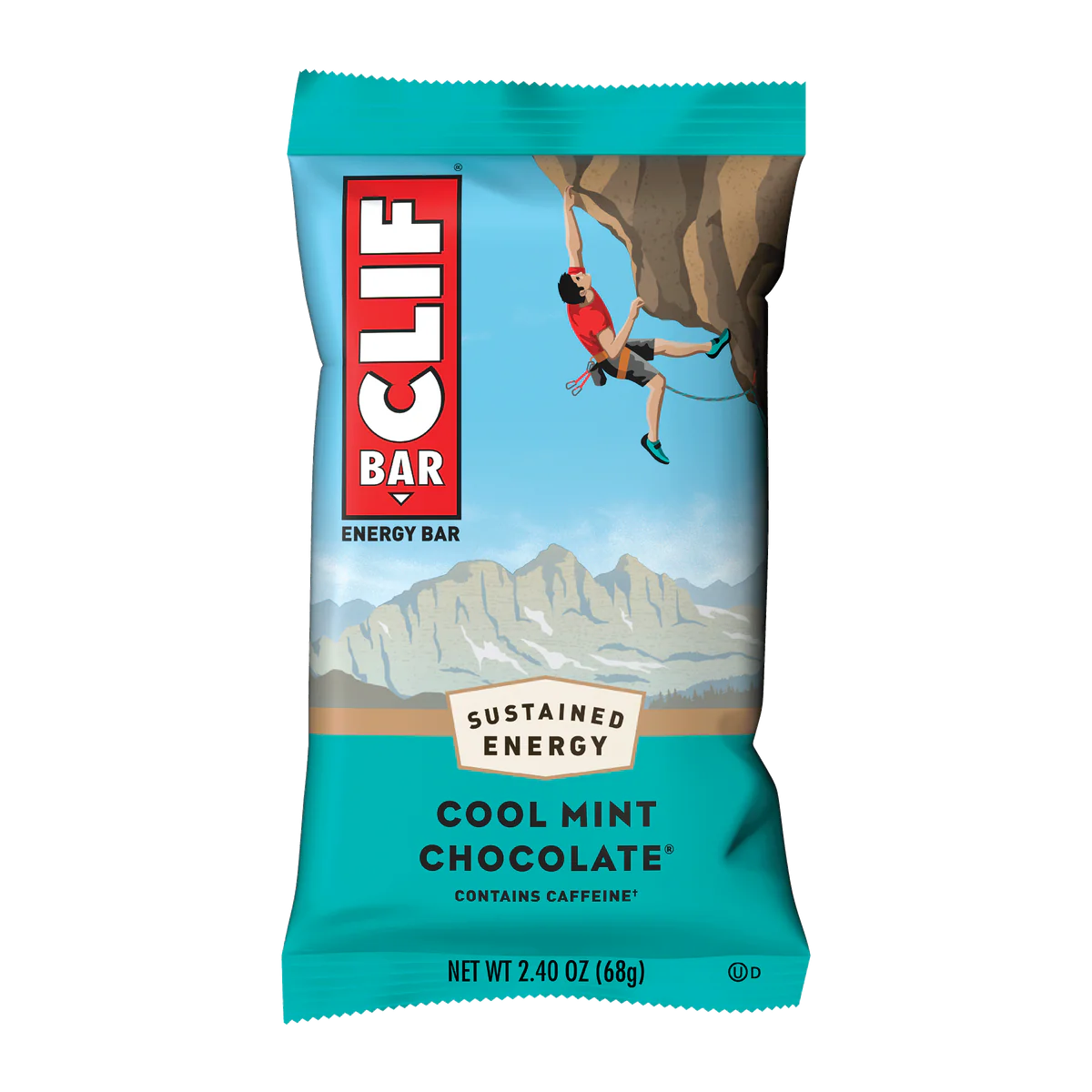 Clif Bar Cool Mint Chocolate w/ Caffeine - 12/box