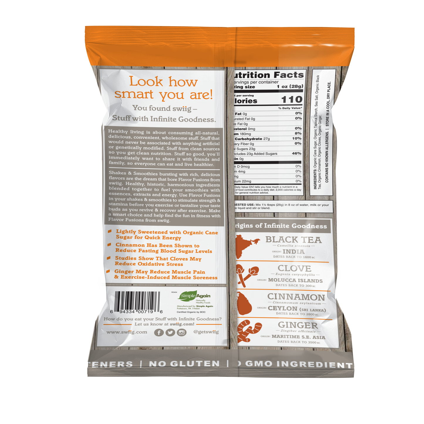 swiig Flavor Fusion Organic Spiced Chai 3.25lb