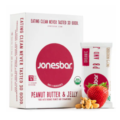 Jones Bar Organic PB&J - 12ct
