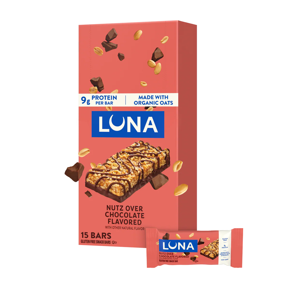 Luna Bar Nutz Over Chocolate - 15/case