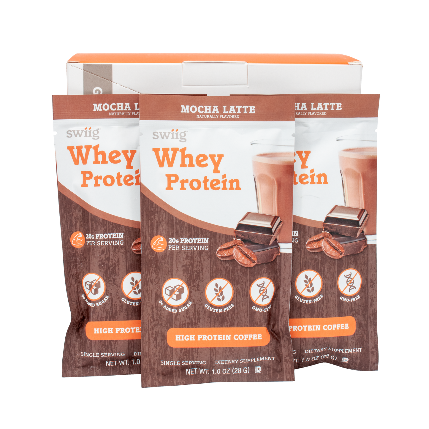 swiig Single Serve Whey Mocha Latte 10pk