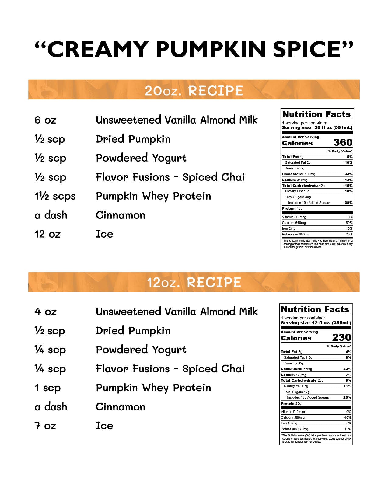 Shake of the Month Counter Card-October