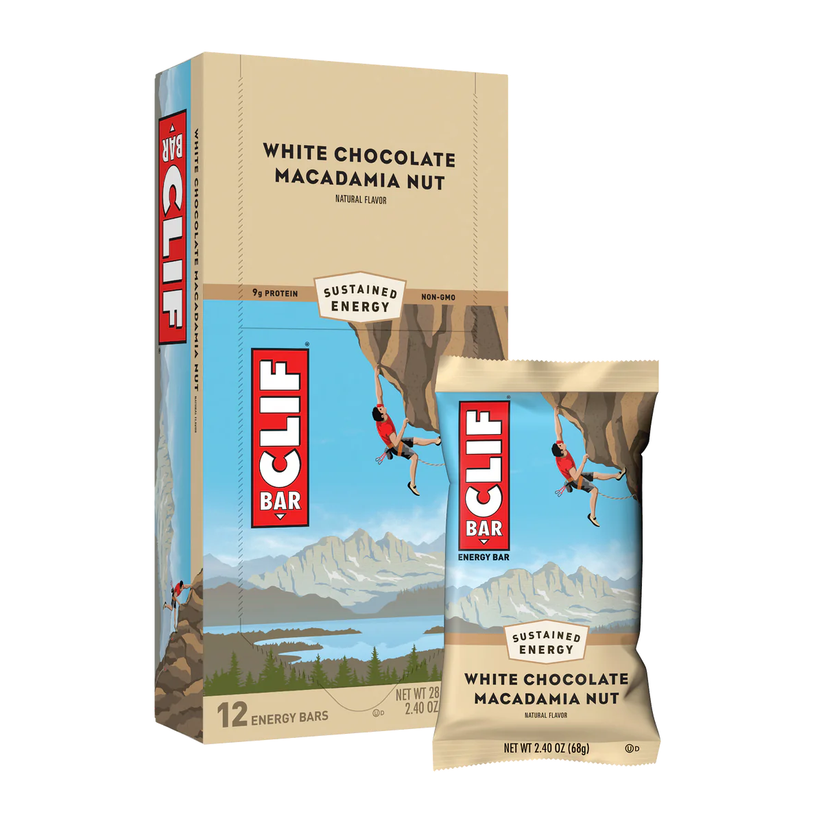 Clif Bar White Chocolate Macadamia - 12/box