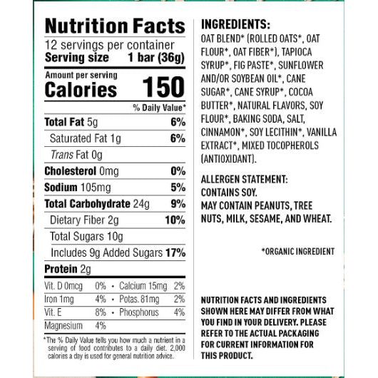 Clif Zbar Iced Oatmeal Cookie - 18ct