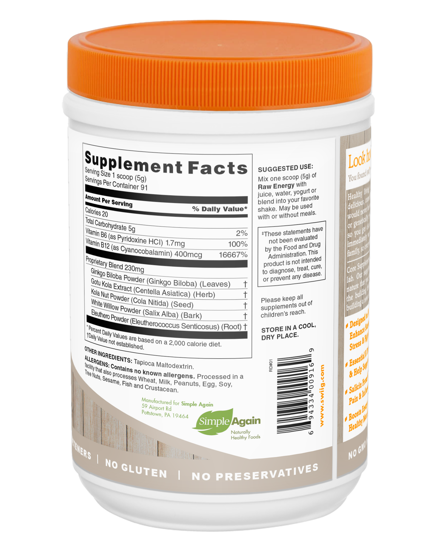 Raw Energy 1lb (formerly Get Energized)