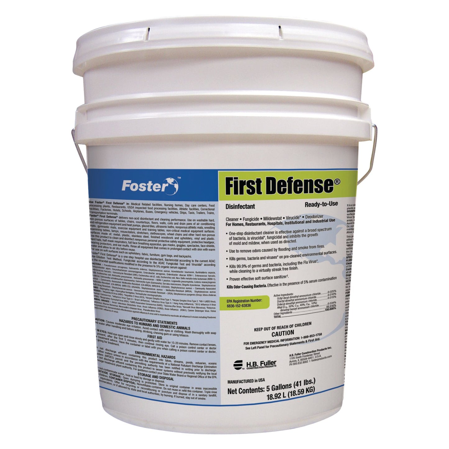 Stock Foster 40-80 First Defense Disinfectant 5 gallon