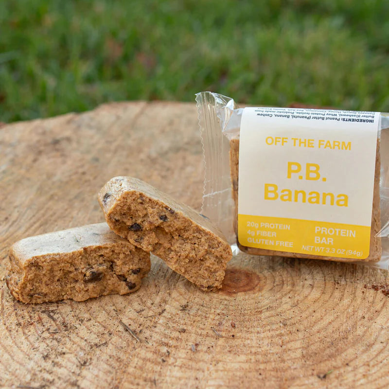 Off The Farm Peanut Butter Banana Protein Bar 12ct