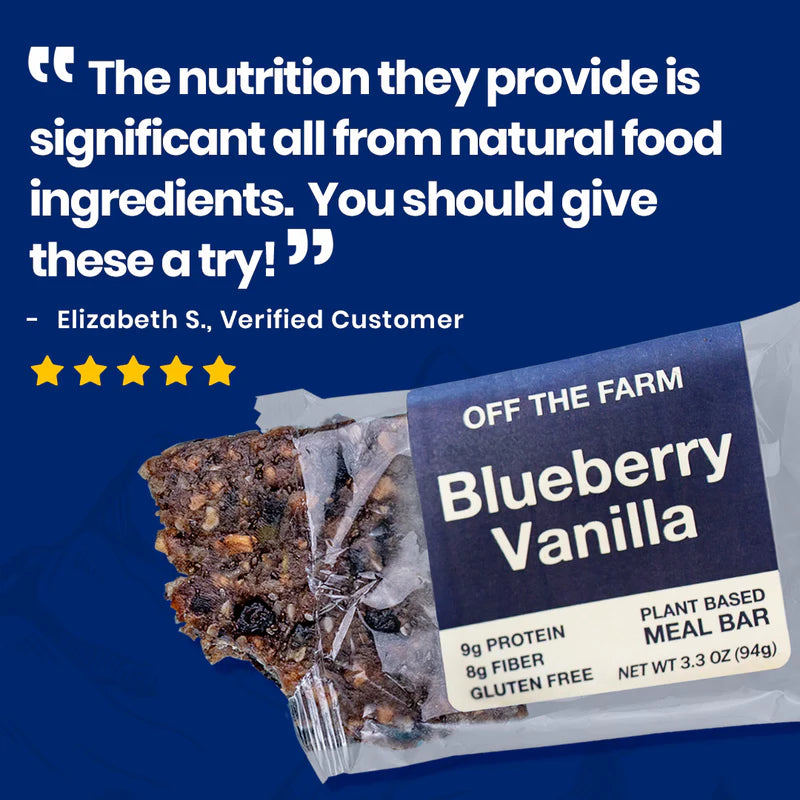 Off The Farm Blueberry Vanilla Meal Bar 12ct