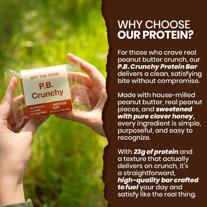Off The Farm Peanut Butter Crunchy Protein Bar 12ct