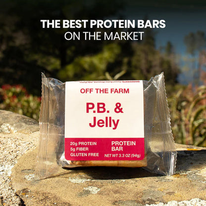 Off The Farm Peanut Butter & Jelly Protein Bar 12ct