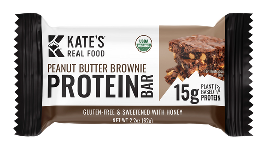 Kate's Organic Protein Bar Peanut Butter Brownie 12ct