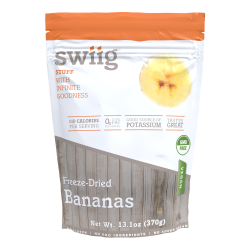 swiig Freeze-Dried Bananas - 13.1 oz bag