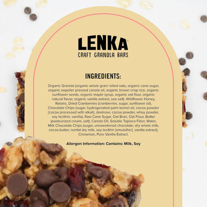 Lenka Bar Cranberry & Chocolate 12ct