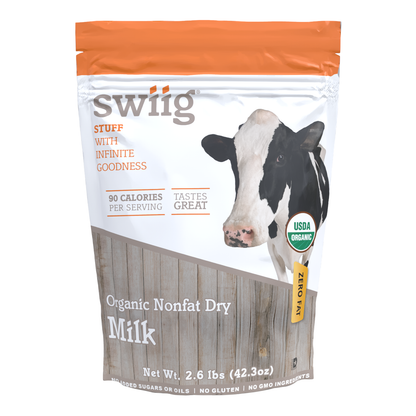 swiig Organic Nonfat Dried Milk 2.6lb bag