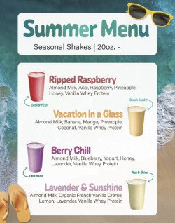 Summer Menu 22" x 28"