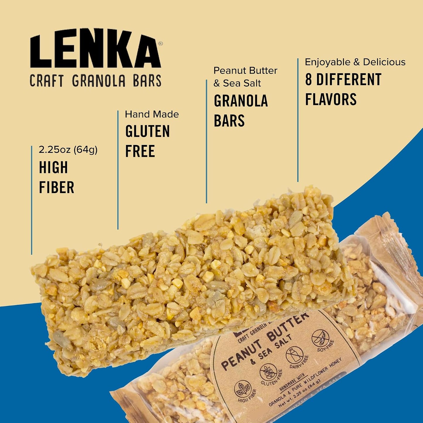Lenka Bar Peanut Butter & Sea Salt 12ct
