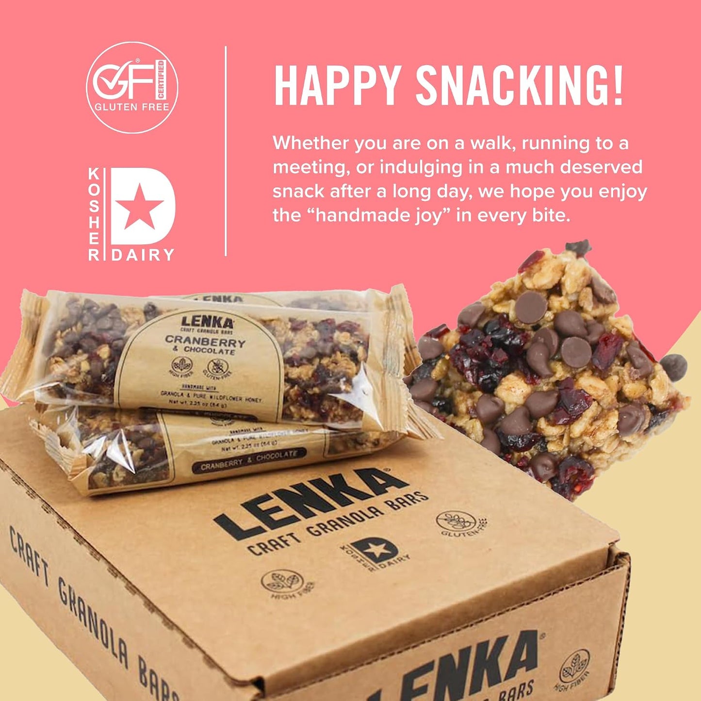 Lenka Bar Cranberry & Chocolate 12ct