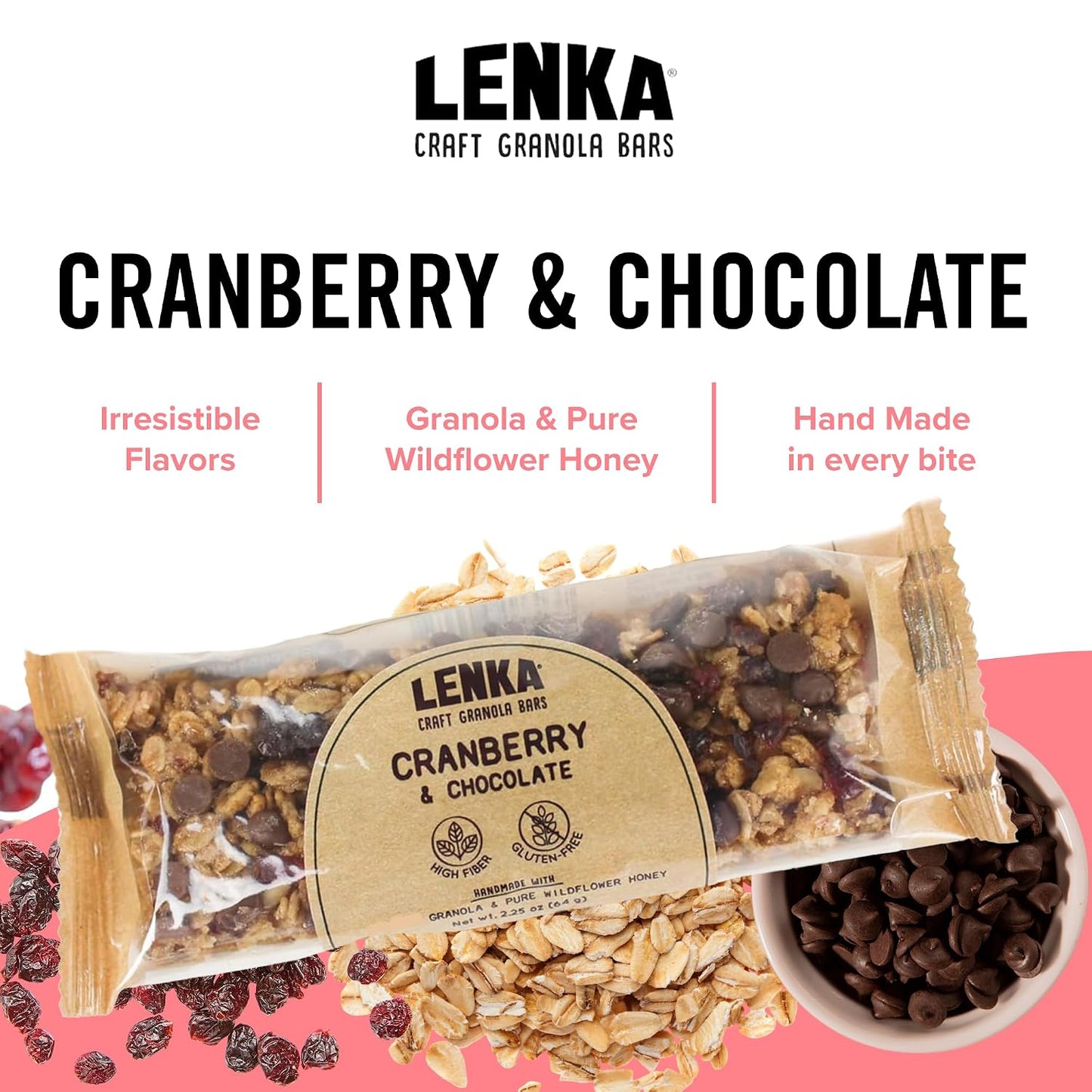 Lenka Bar Cranberry & Chocolate 12ct