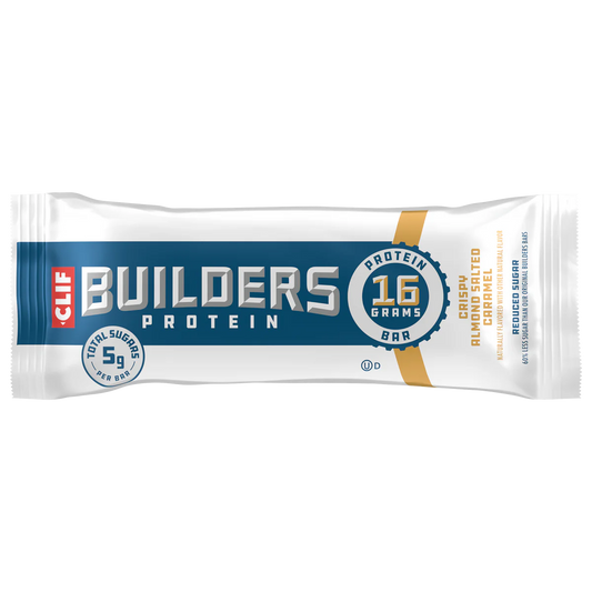 Clif Builders Bar Low Sugar Almond Salted Caramel - 12/box
