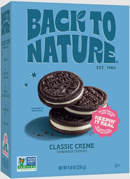 Back to Nature Chocolate Sandwich Cookies Classic Creme 9oz