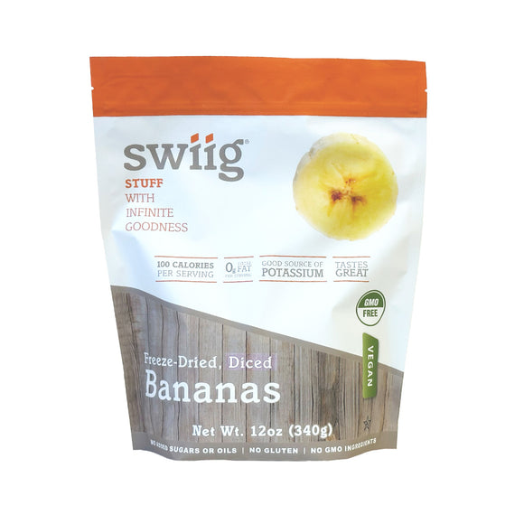swiig Freeze-Dried Bananas - 12oz bag