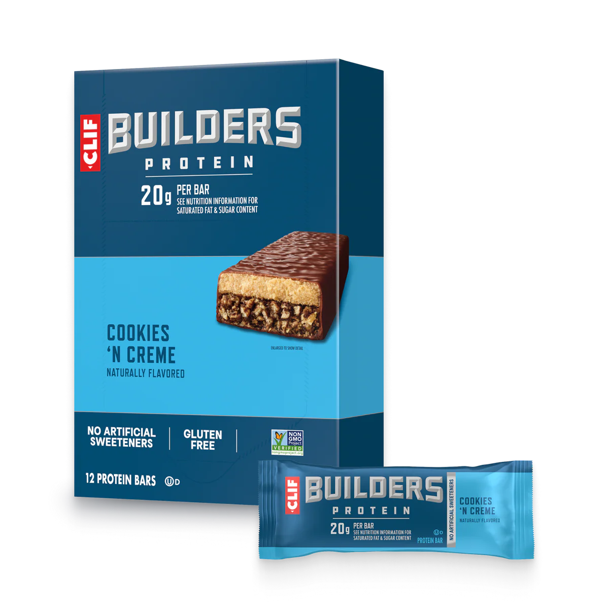 Clif Builders Bar Cookies 'N Cream -12/box