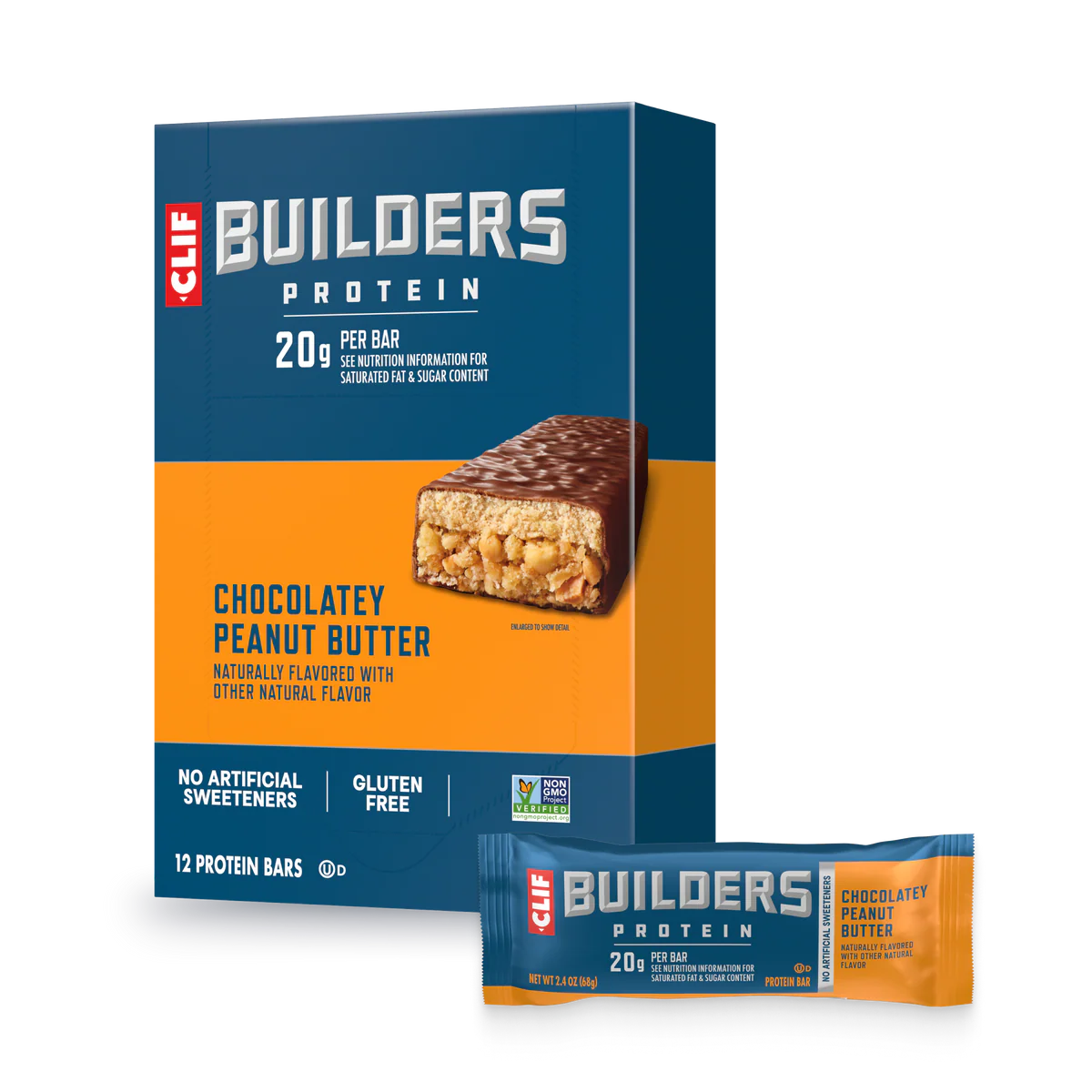 Clif Builders Bar Chocolate Peanut Butter - 12/box