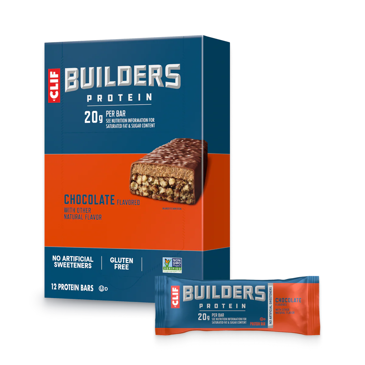 Clif Builders Bar Chocolate - 12/box