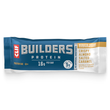 Clif Builders Bar Low Sugar Almond Salted Caramel - 12/box