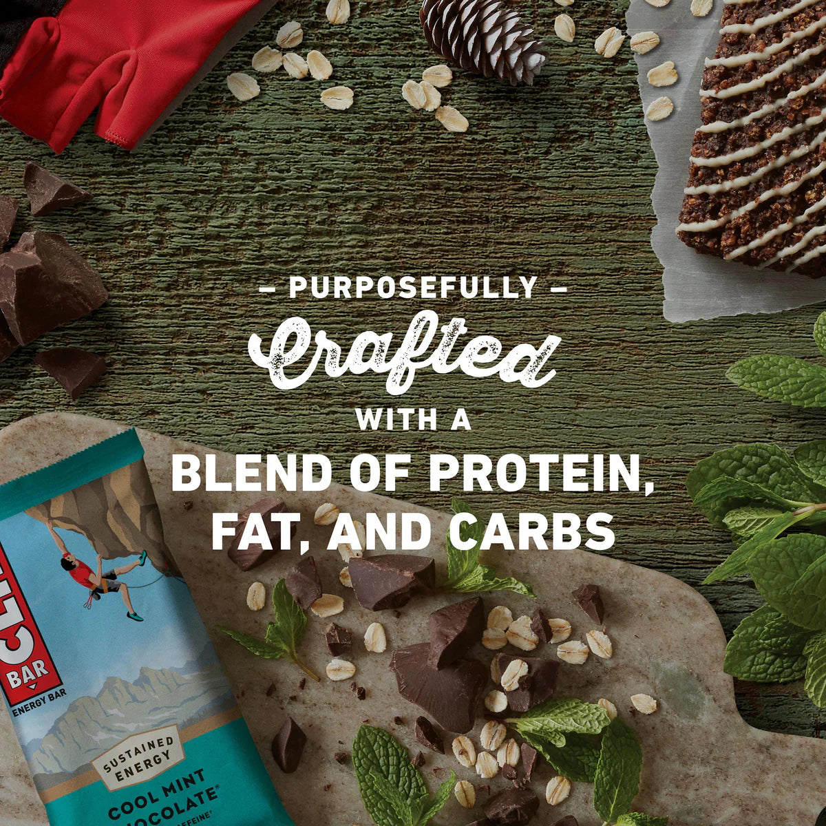 Clif Bar Cool Mint Chocolate w/ Caffeine - 12/box