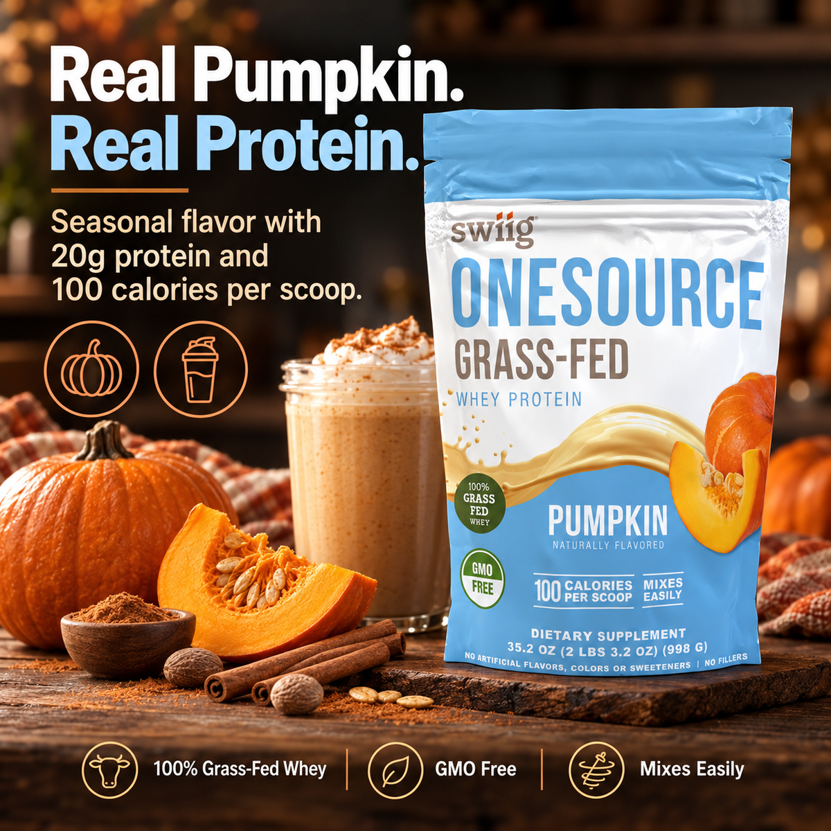 swiig OneSource Whey Pumpkin 2.2lb
