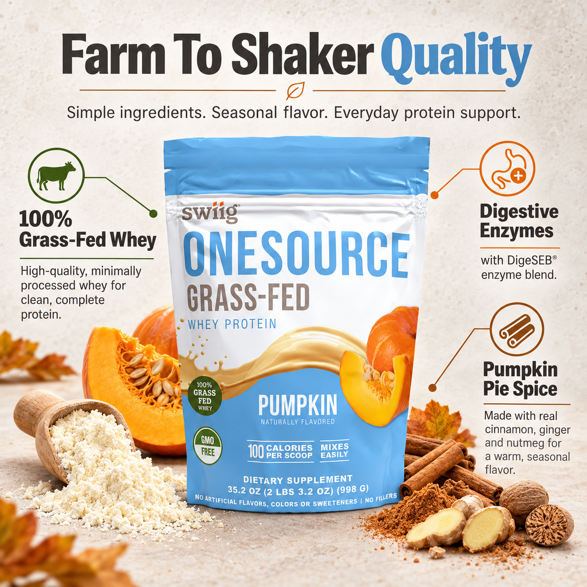 swiig OneSource Whey Pumpkin 2.2lb