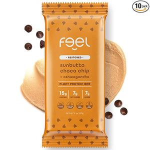 Feel Bar Sunbutta Choco Chip + Ashwagandha - 10ct