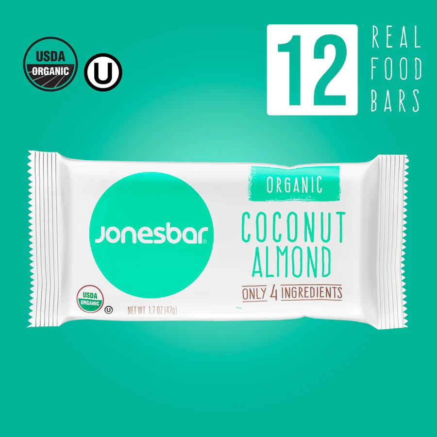 Jones Bar Organic Coconut Almond - 12ct