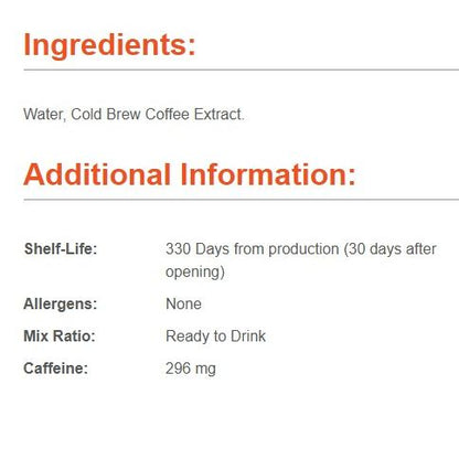 Cold Brew On Tap Fridge Pack 3/case