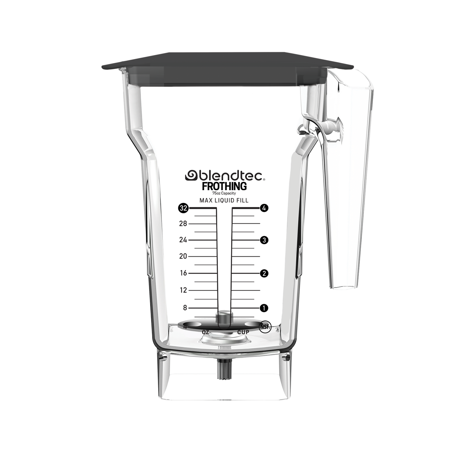 Frothing Jar Clear (1) with Hard Lid