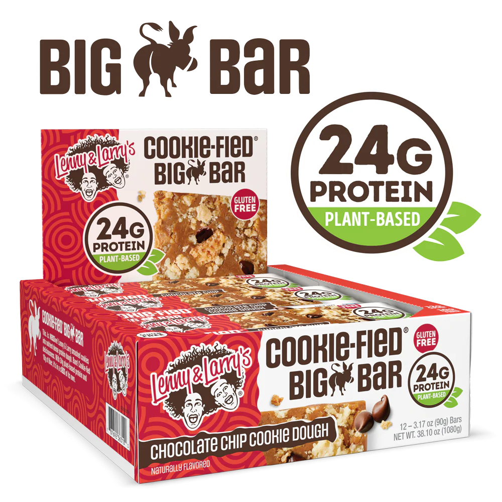 Lenny & Larrys Cookie-Fied Big Bar Chocolate Chip Cookie Dough 12ct