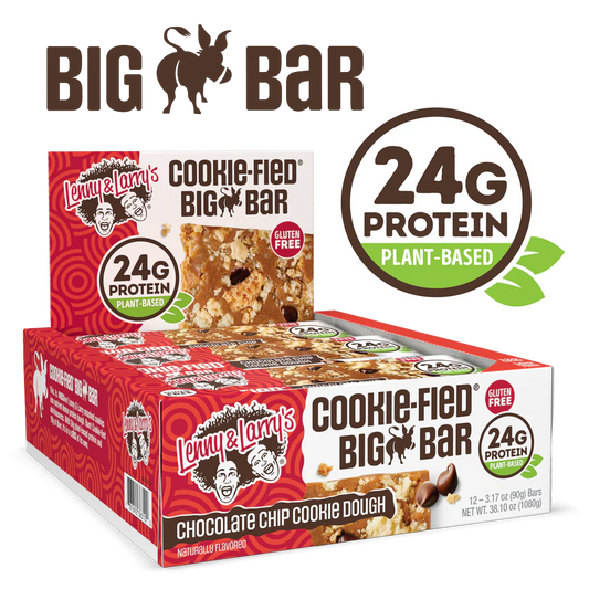 Lenny & Larrys Cookie-Fied Big Bar Chocolate Chip Cookie Dough 12ct