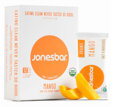 Jones Bar Organic Mango - 12ct