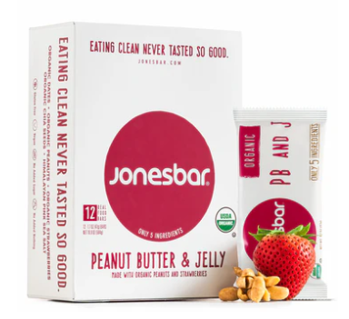 Jones Bar Organic PB&J - 12ct