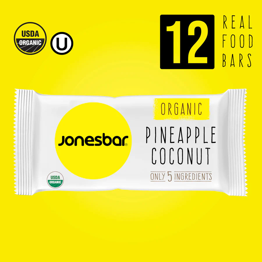Jones Bar Organic Pineapple & Coconut - 12ct