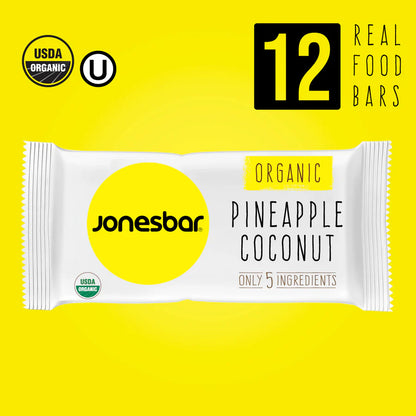 Jones Bar Organic Pineapple & Coconut - 12ct