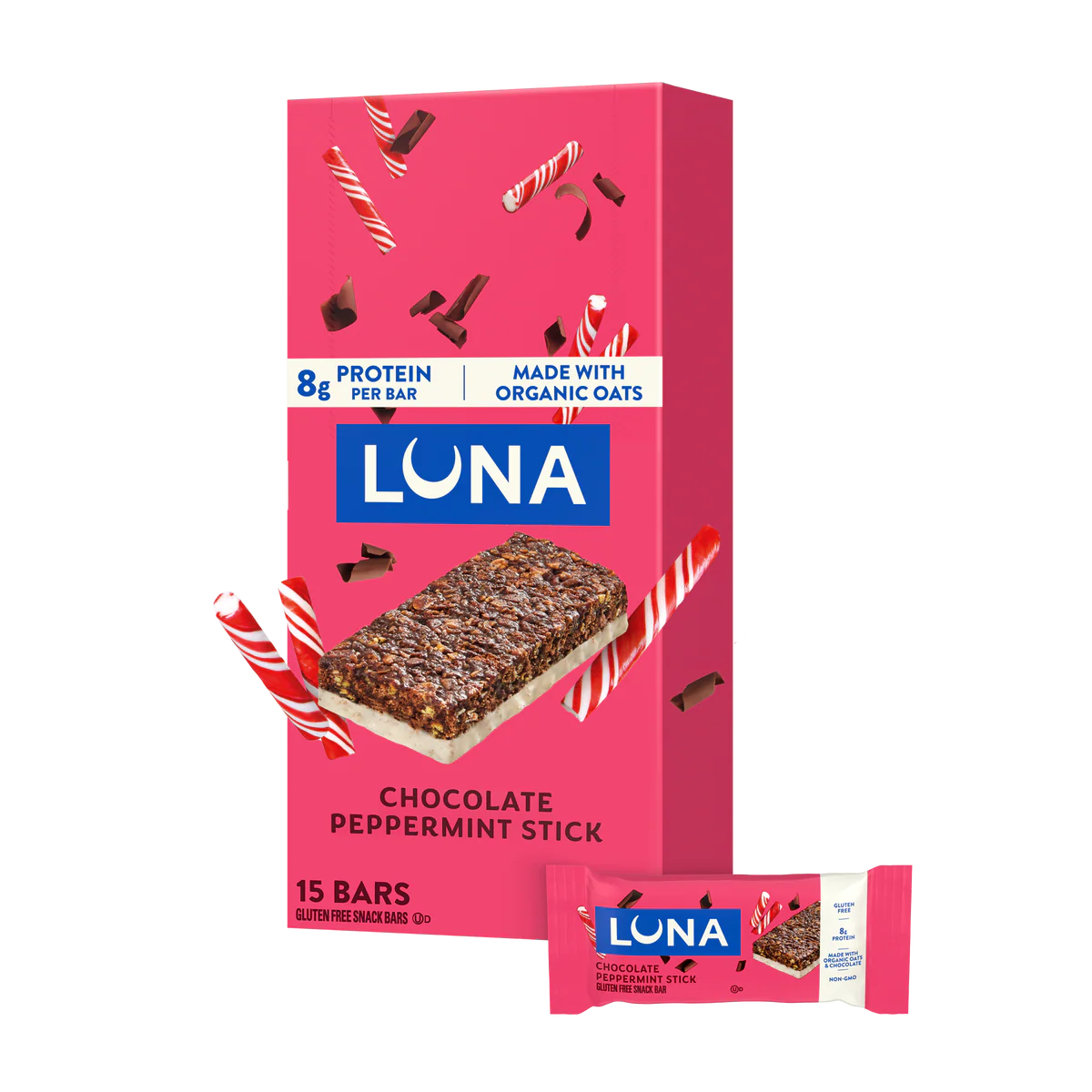 Luna Bar Chocolate Peppermint Stick - 15/case