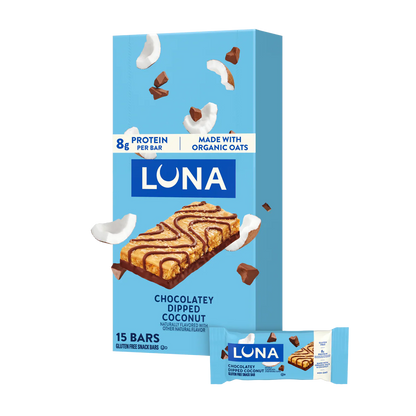 Luna Bar Chocolate Dipped Coconut - 15ct