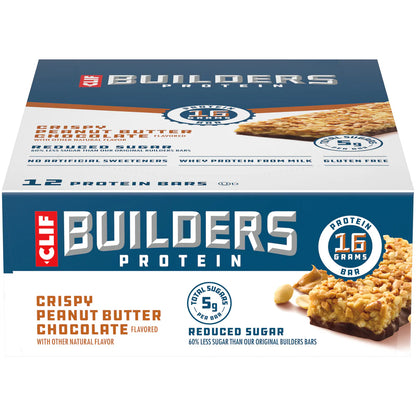 Clif Builders Bar Low Sugar Chocolate Peanut Butter - 12/box
