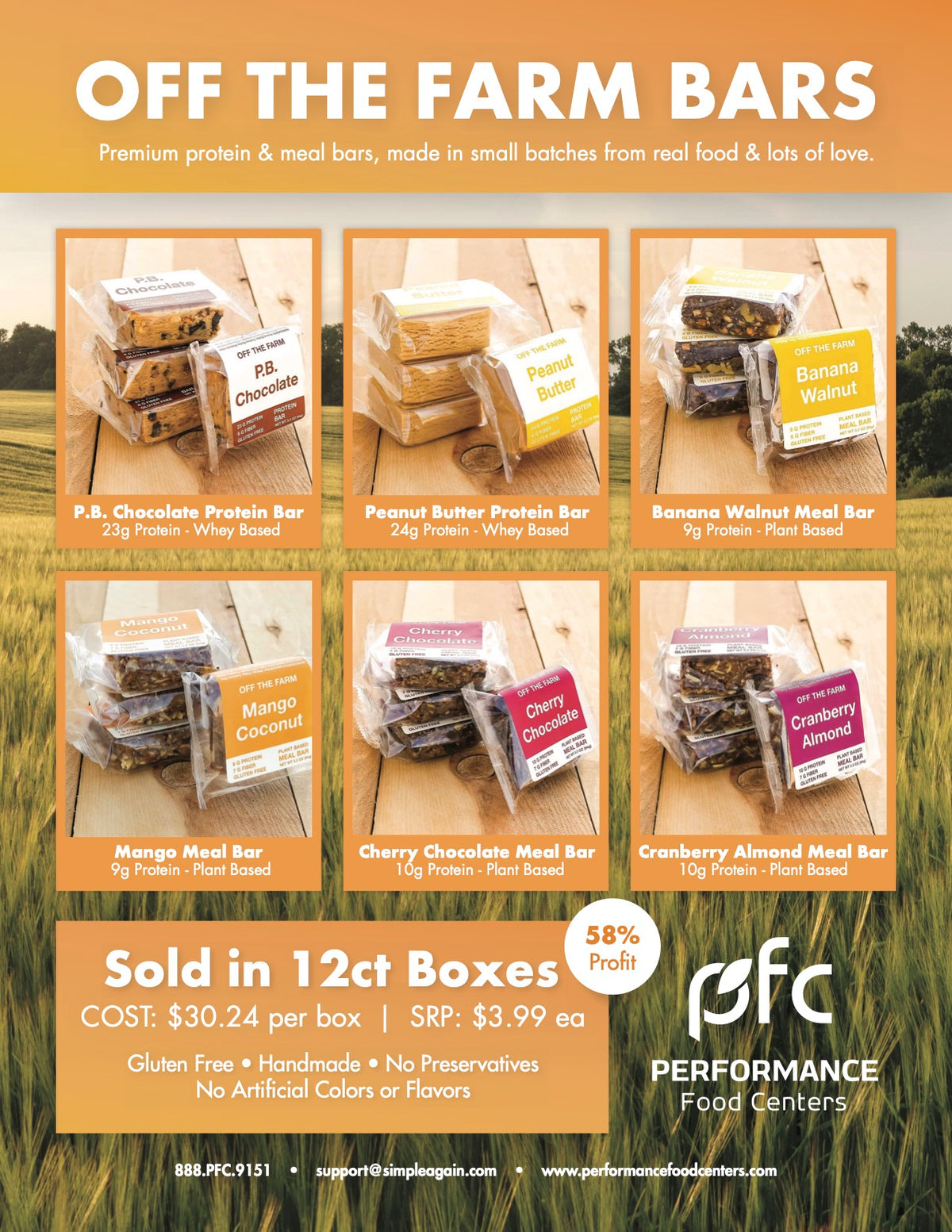 Off the Farm Bar Marketing Materials – PFC Orders