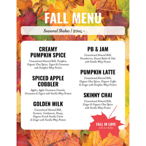 Fall Menu 22" x 28"